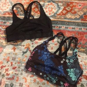 Two lulu lemon cross cross sports bras